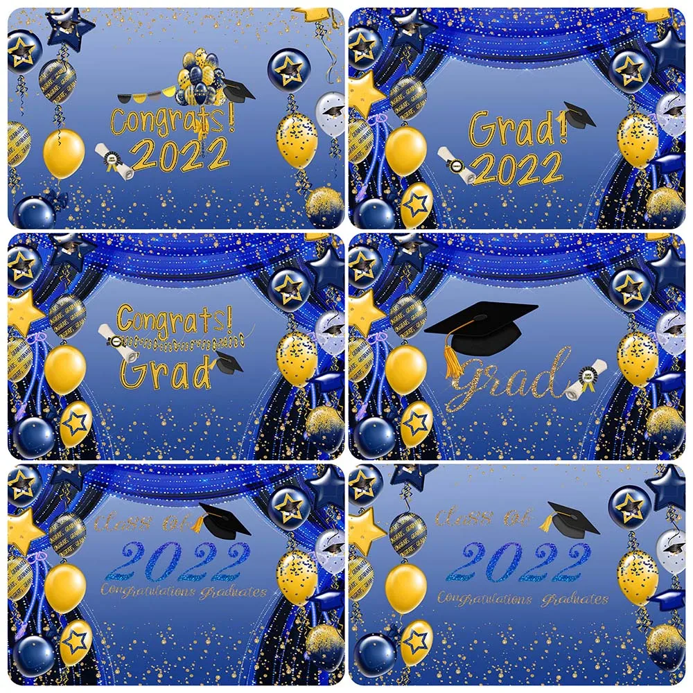 Class Of 2022 Graduation Backdrop Photo Prop Congratulations University Commencement Ceremony Celebration Prom Party Background