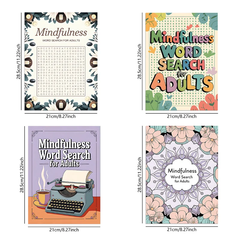 Mindfulness Word Search Book For Adults With Solutions Stress-Relieving Puzzle Notebook Perfect For Daily Relaxation
