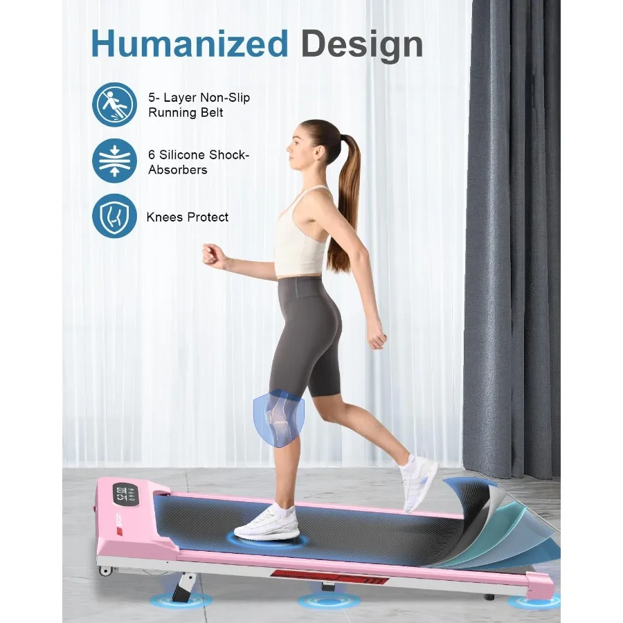 جهاز سير Underdesk للمنزل والمكتب مع مائل يصل إلى 5 ميلا في الساعة يدعم ما يصل إلى 300 رطل، تشغيل فائق الهدوء تحت جهاز تحكم 45 ديسيبل