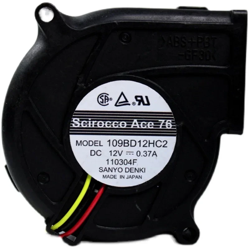 

Ltsf For SANYO DENKI 109BD12HC2 DC 12V 0.37A 75x75x30mm 3-Wire Server Cooling Fan 7cm