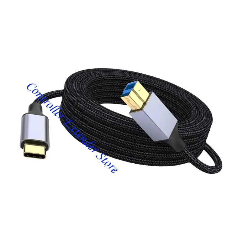 N84B NYLON من النوع C إلى USB B الطابعة سلك 10000+ اختبارات الانحناء السريعة والمتانة للماسحات الضوئية الصلبة الطابعات