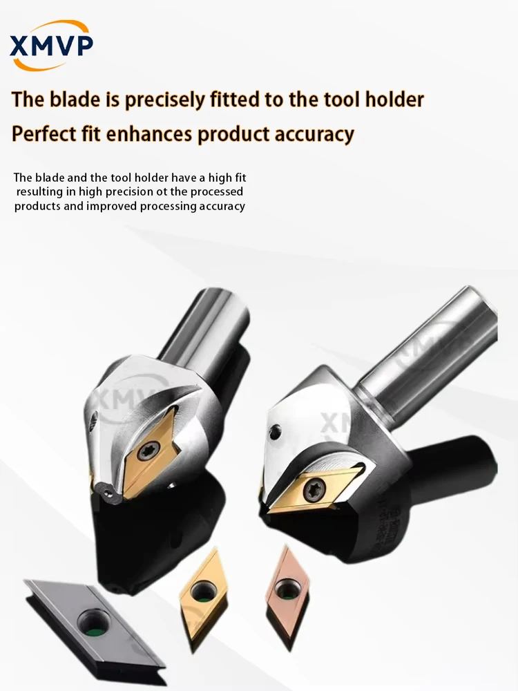 ECC17005R CNC Long‑Edge Chamfering Tool, 16&32 Shank, 30° 45° 60°, Fit XCET310404 Inserts