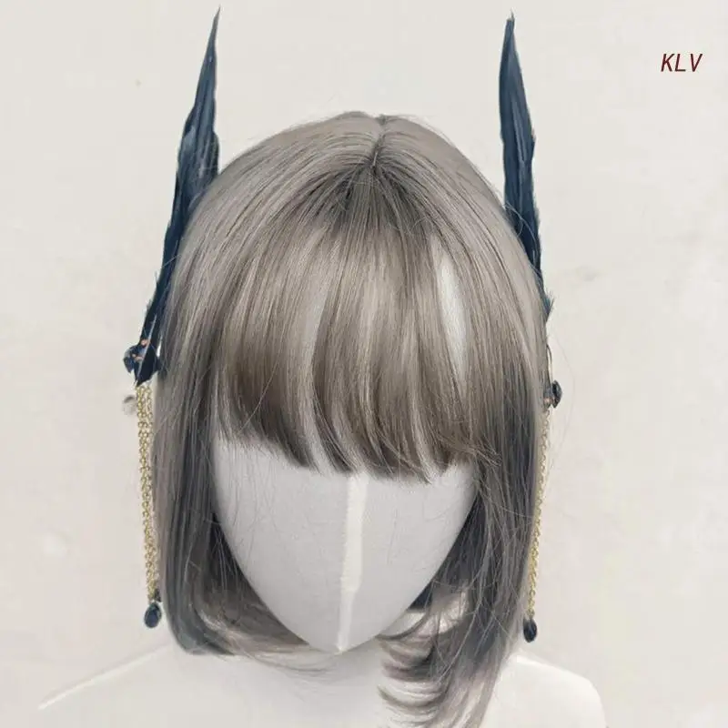 Angel Wing Hairclips Meisjes Anime Meid Haarclip Cosplay Kostuum Hoofdtooi Vrouwen Komische Show Lolita-Stijl Hoofddeksels