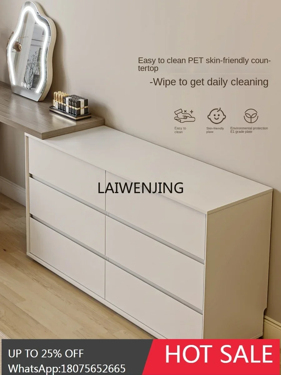 MJY cream wind  tail integrated simple bedroom ultra-thin 30cm storage dressing table