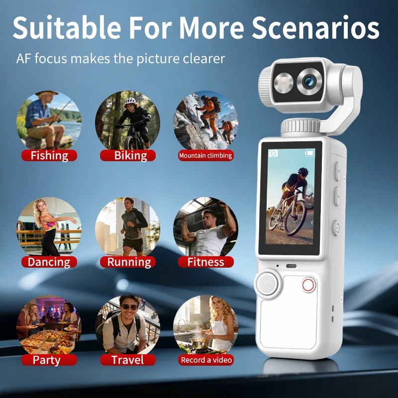 Q8 New Sports Wearable Camera Travel Bicycle Driver Recorder Mini Sports Cam For Motorcycle and Vlogging Quick Capture