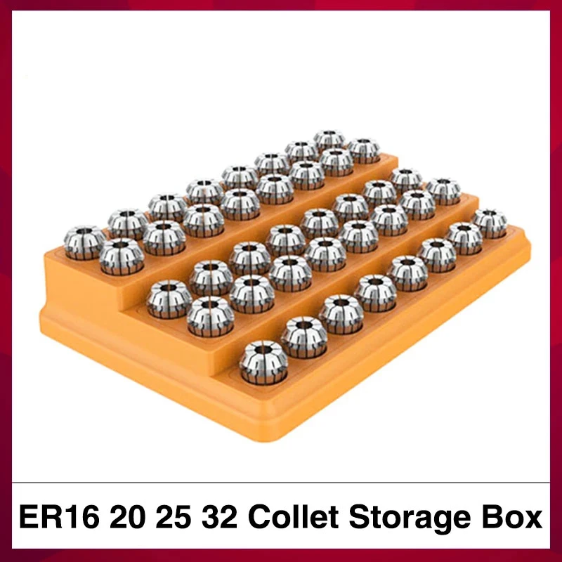 Imagem -05 - Caixa de Acabamento de Plástico Rígido para Usinagem Cnc ce Armazenamento de Pinça Fresadora Primavera Er11 Er16 Er20 Er25 Er32 1pc