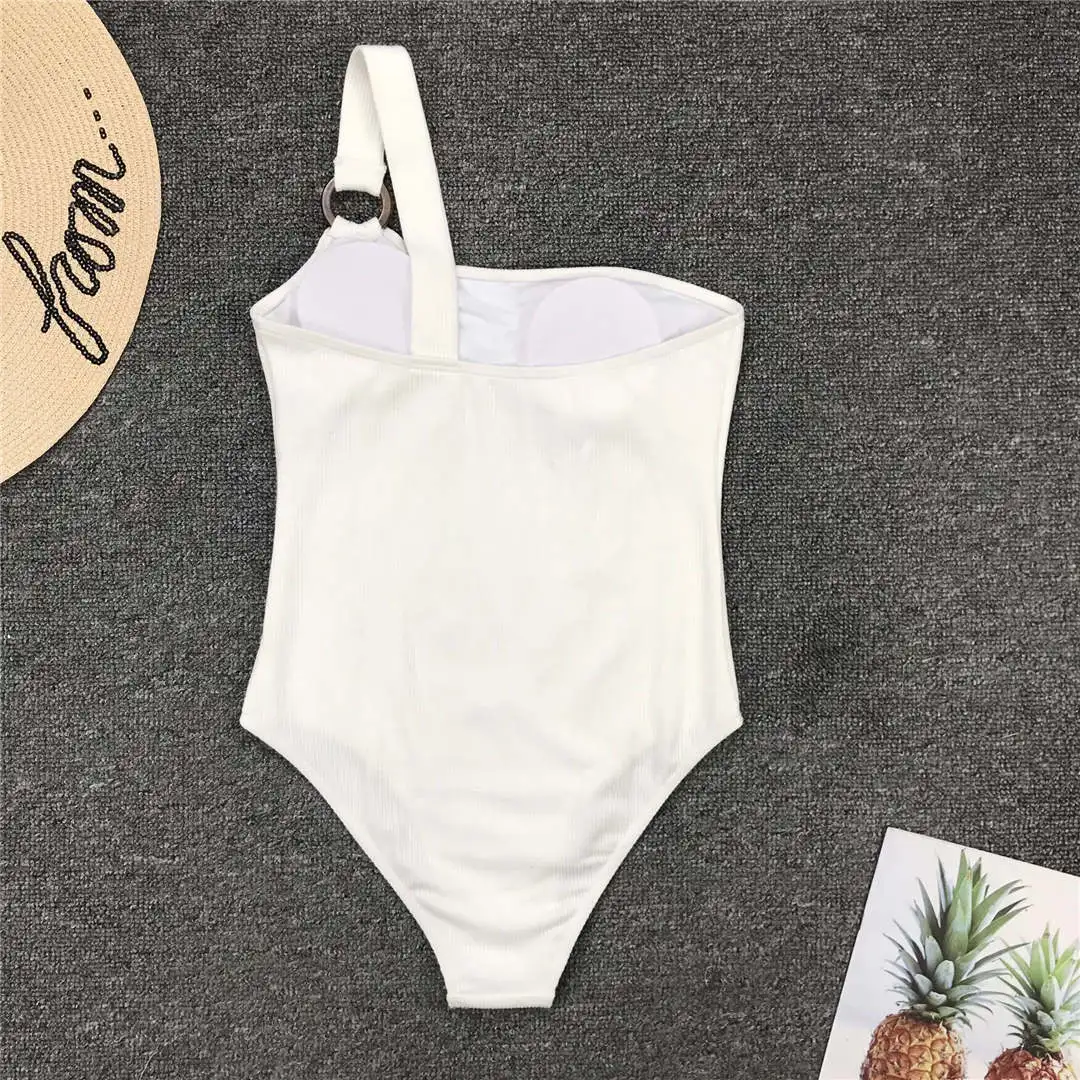 2026 Sexy Neuer One-Shoulder-Badeanzug für Damen in Weiß und Schwarz mit vollem Rückenausschnitt, einteiliger Badeanzug, Damen-Badebekleidung, Badeanzug für Damen V1763 – Detail 13