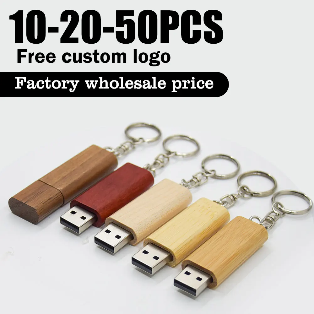 

10/20/50pcs/lot Creativity Round Wooden USB 2.0 Free Custom LOGO Pen Drive 4GB 8GB 16GB 32GB 64GB 128GB USB Flash Drive Gifts