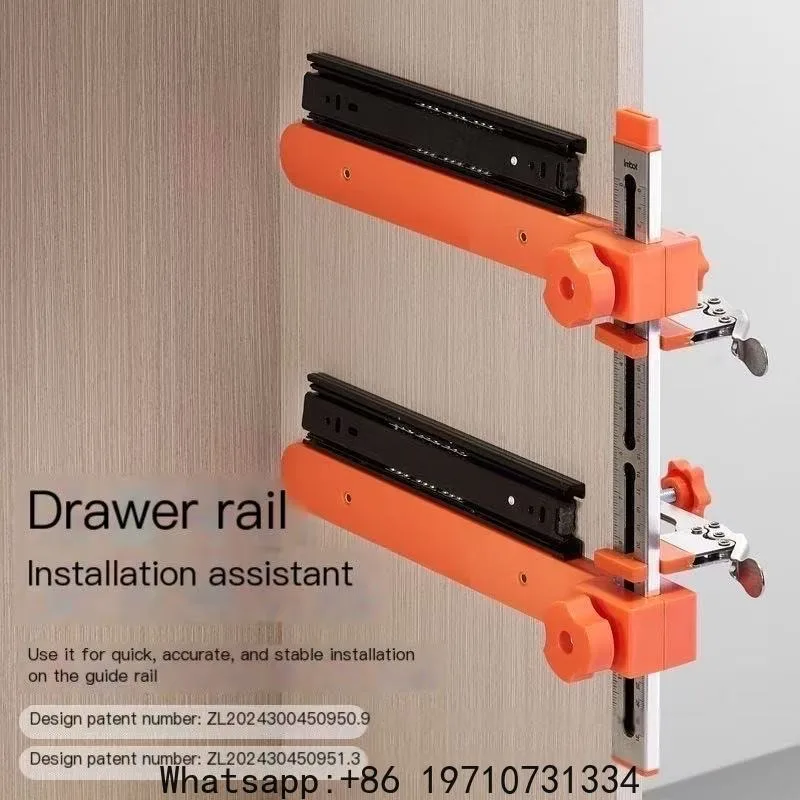 Generic Adjustable Cabinet Hardware Jig – Drill Guide Punch Locator for Drawer Rail, Handle Pull Installation & Positioning
