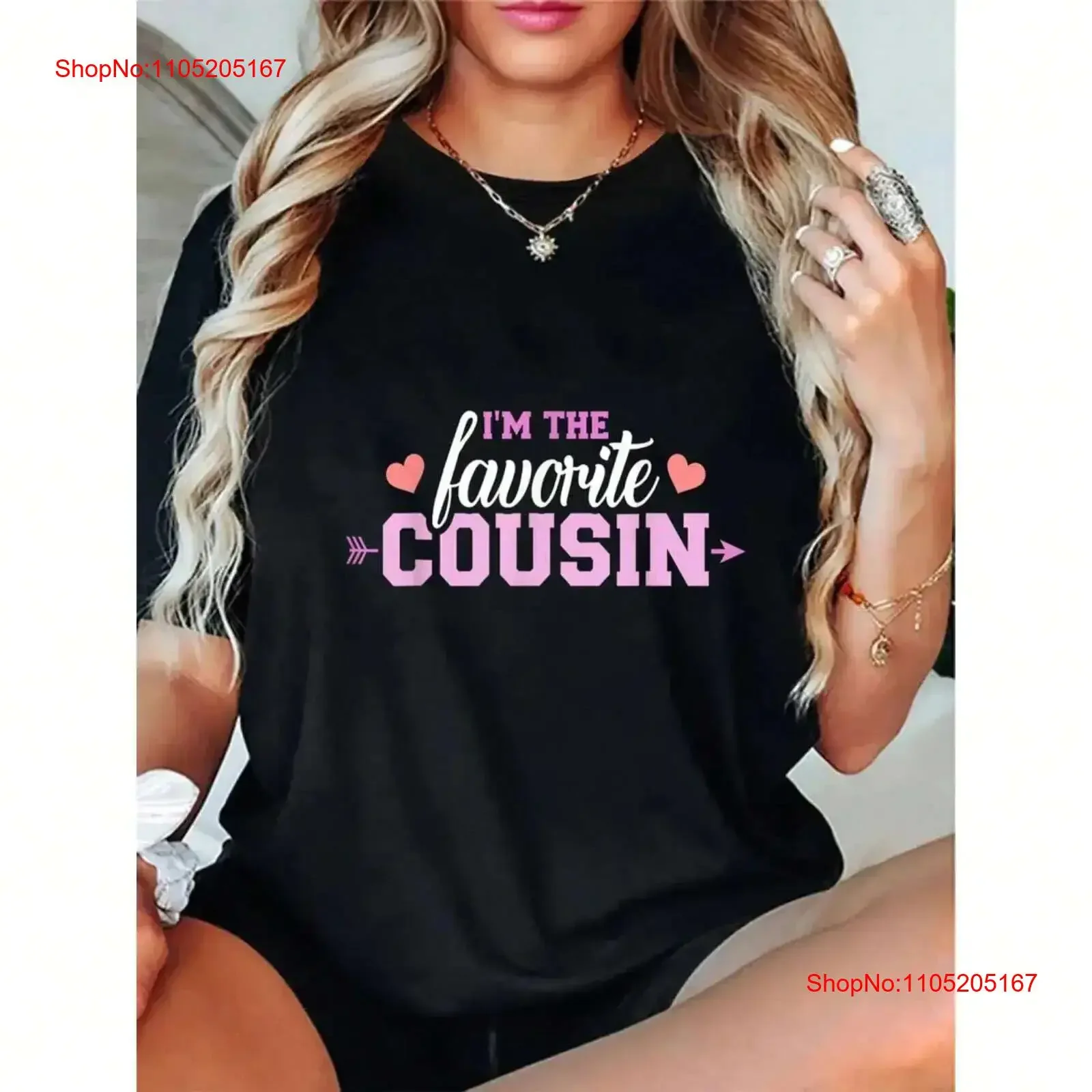 

I Am The Most Popular Cousin's Letter T shirt and Casual Sports Top vintage Washed fashion Breathable Unisex Stretched Stylish