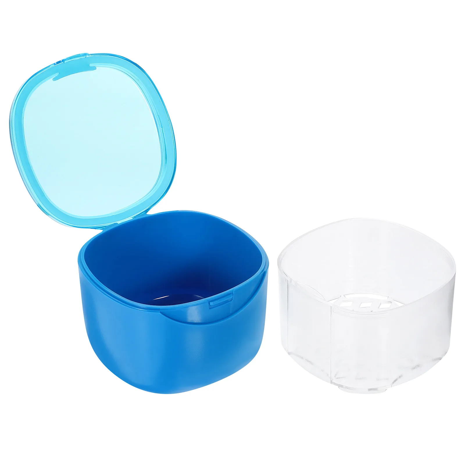 

Портативный футляр для чистки зубных протезов с крышкой, контейнер для хранения фиксаторов, для съемных протезов, брекетов, элайнеров, для замачивания, удобный для путешествий