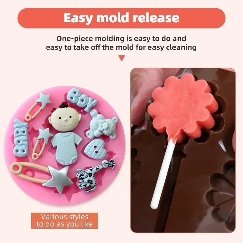 Baby, Car, Bear, Silicone Fondant Chocolate Molds DIY Cake Resin Mold For Baking Pastry Cup Cake Decorating Kitchen Tools