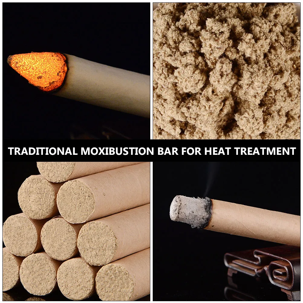 

20 шт. палочки для мокса, рулон для прижигания ручной работы, натуральный полынь, трава, безопасное ожог для акупунктурной терапии, термообработка, стержни для моксы