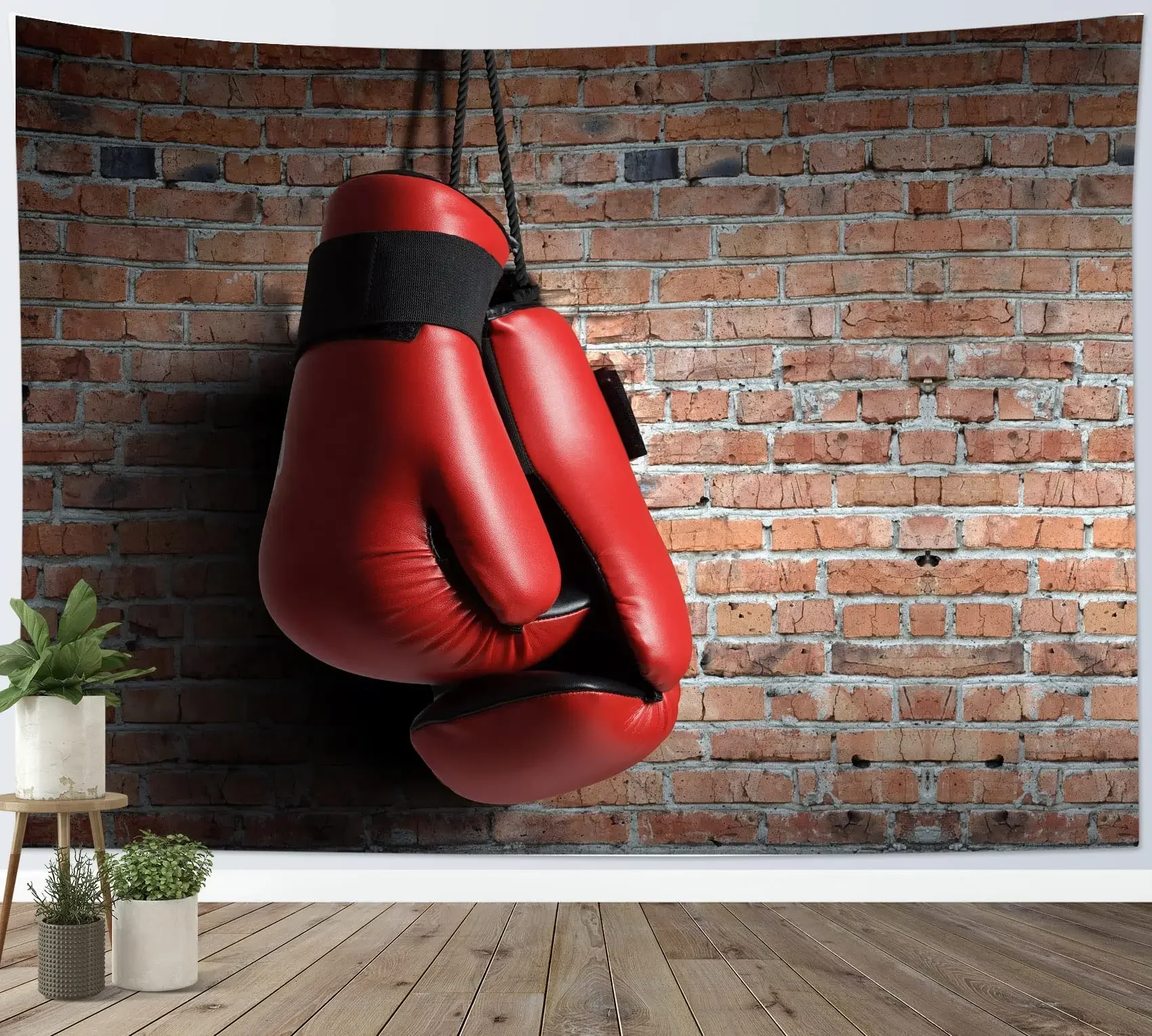 Sport Tapestry Boxing Gloves Wall Hanging Tapestries for Boys Teen Men Office Bedroom Living Room College Dorm Party Decor