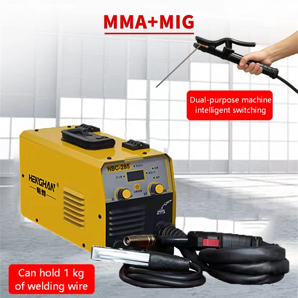 220V 3500W 285A Semi-automatic Welding Machine 2 In 1 MMA Welder MIG Welding Machine Without Gas Arc DC Inverter Welding Machine