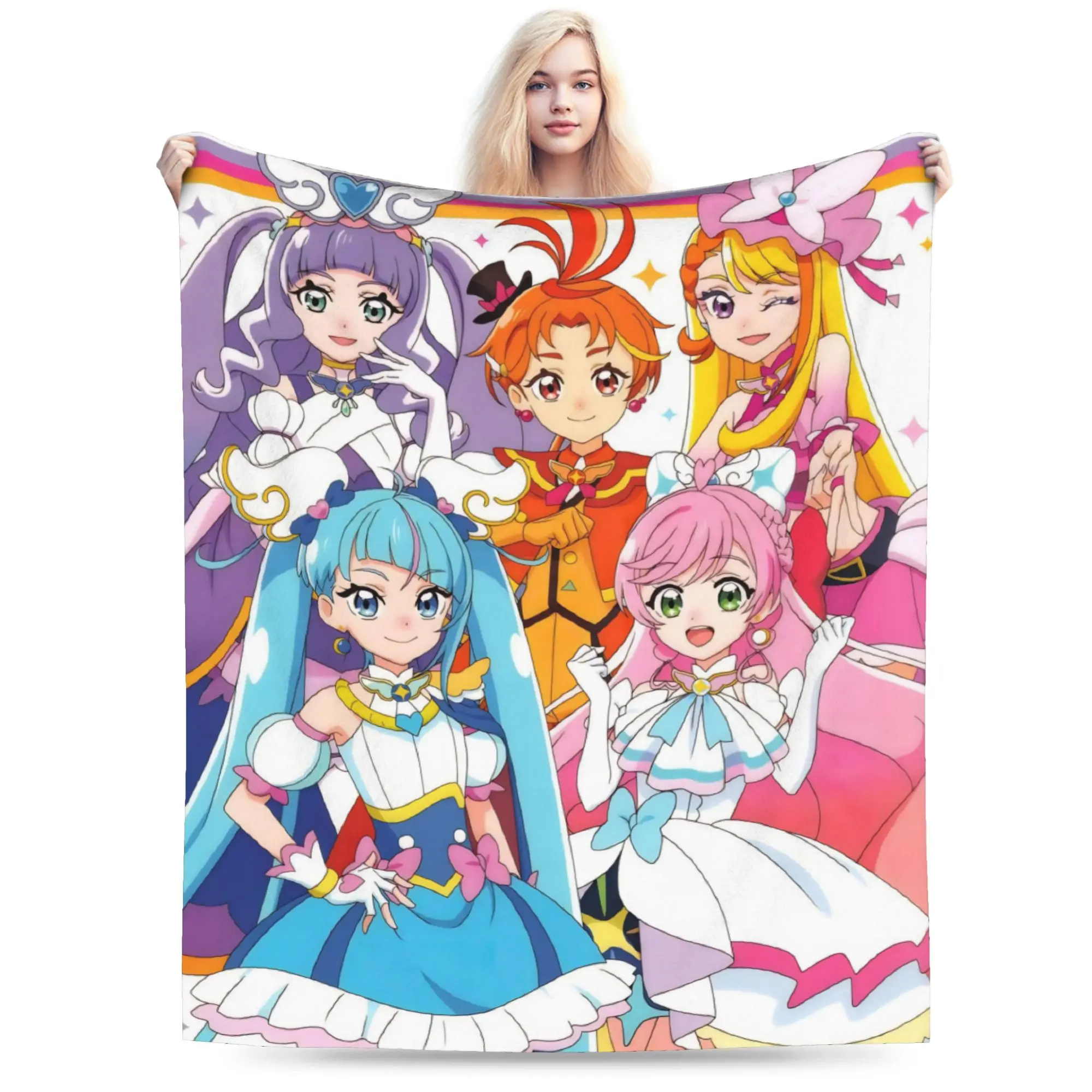 Soaring Sky Pretty Cure Blanket Multi-size Super Soft Cozy  Throw Blankets for Sofa Couch and Bed