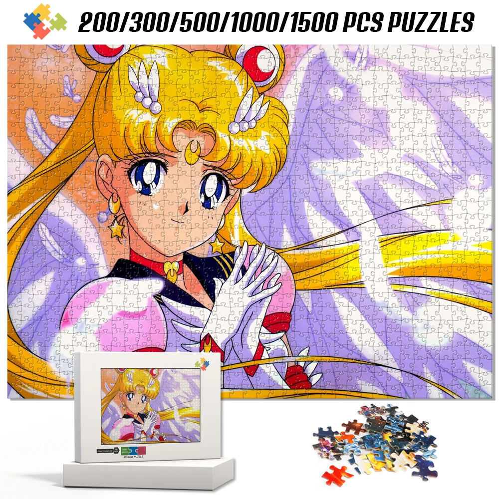 

Tsukino Usagi Anime Jigsaw Puzzle Game Best Gift for Your Family Children Education Montessori Toy Wood/cardboard Jigsaw Puzzle