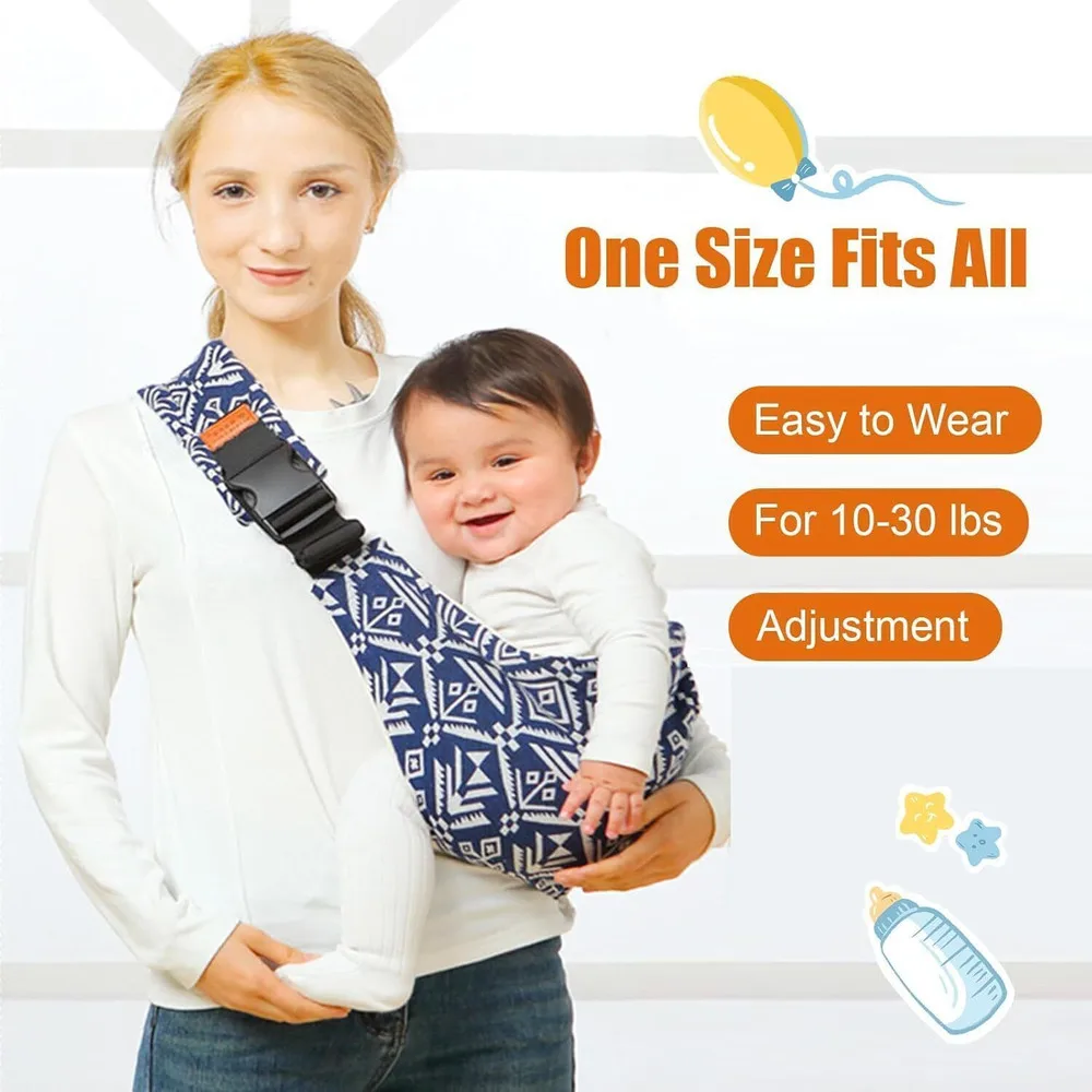 All In 1 Portable Baby Wrap Carrier Breathable Sg For Newborn Infant (Black)