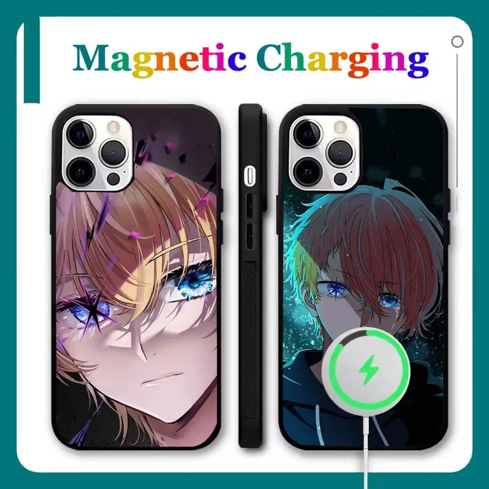 

Чехол для телефона O-Oshi No Ko Aqua в стиле аниме для iPhone 17,16,15,14,13,12,11, Pro, Max, Plus, Mini, Air, SE Magsafe с магнитной беспроводной зарядкой