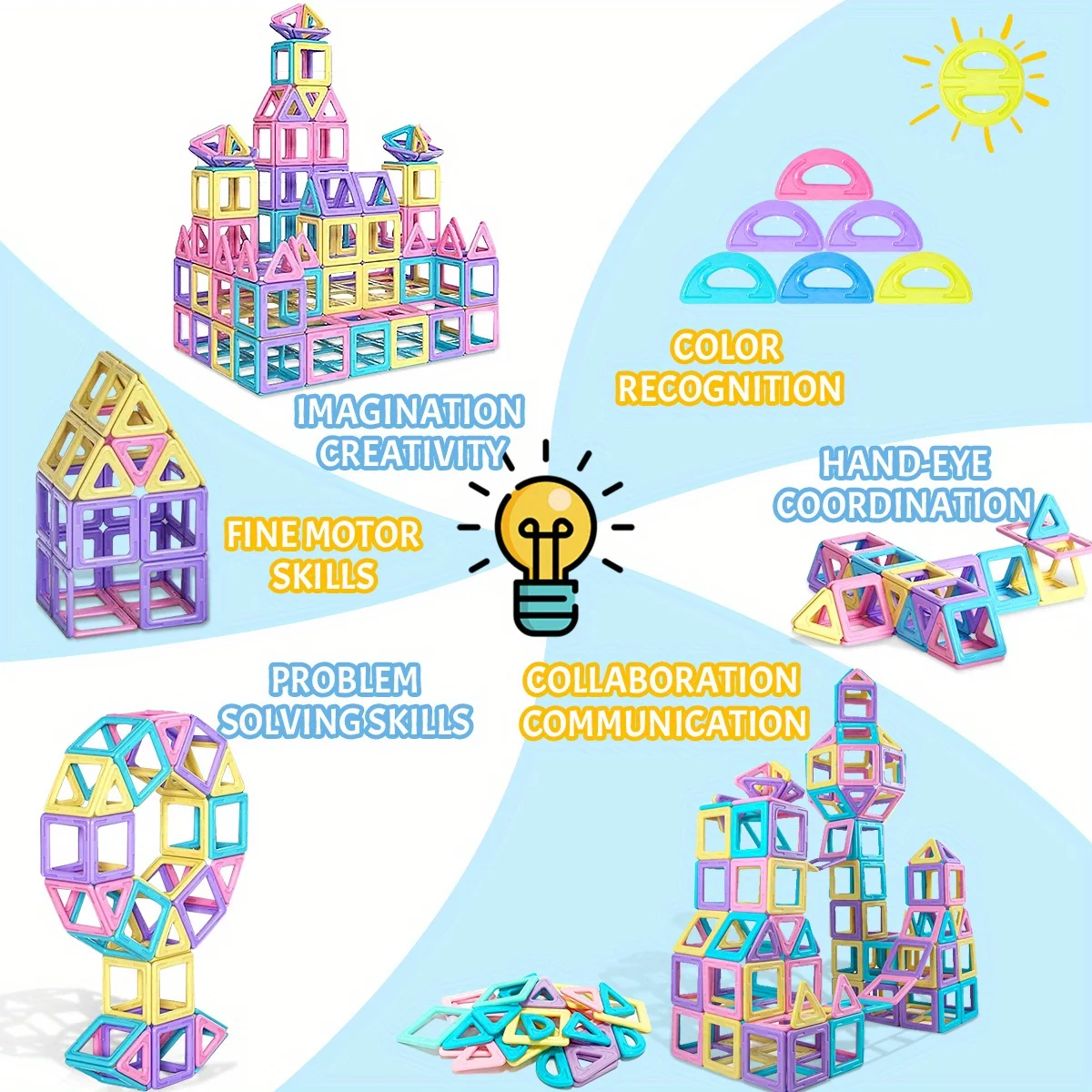 Ensemble de Construction magnétique Macaron de grande taille, modèle et blocs magnétiques, jouets éducatifs pour enfants, cadeaux d'anniversaire, cadeau magnétique