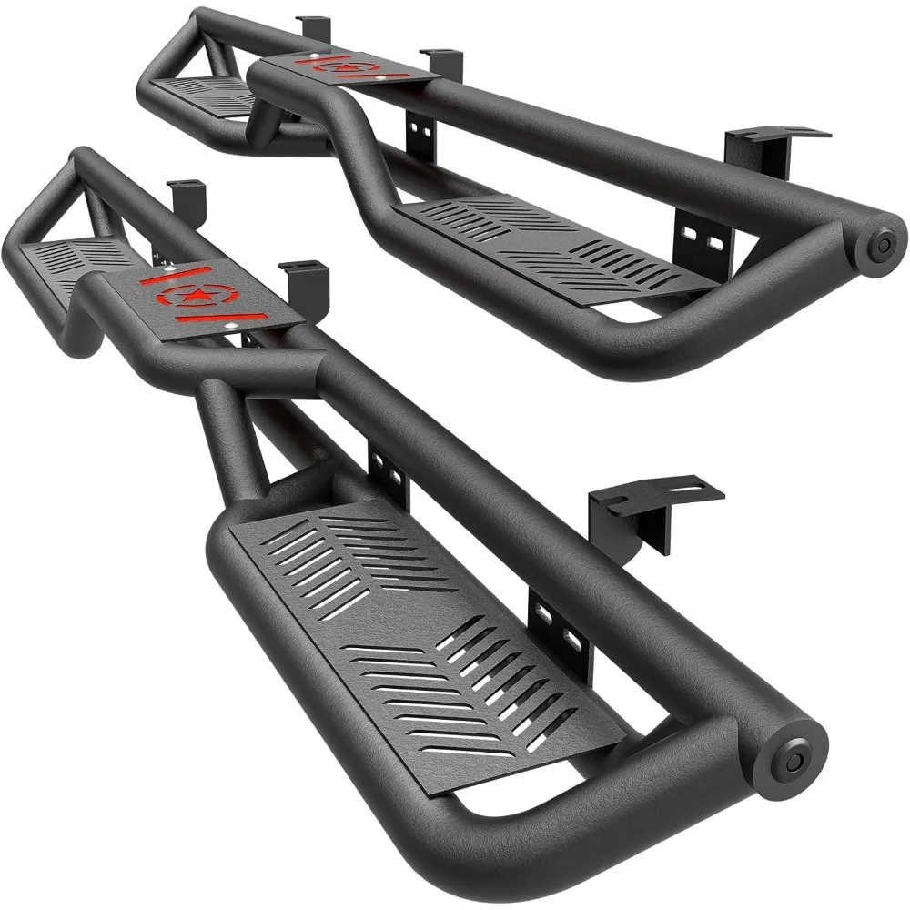 

Running Boards Side Steps Compatible with 2005-2023 Toyota Tacoma Double Cab/Crew Cab, Two Stair Design Nerf Bar, Heavy-Duty Car