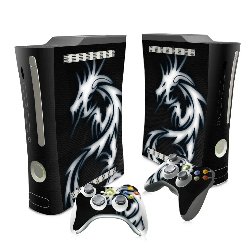Piel para Xbox 360 fat, calcomanía de vinilo para todo el cuerpo, cubierta protectora, pegatina envolvente para consola gorda Xbox 360 y controlador inalámbrico