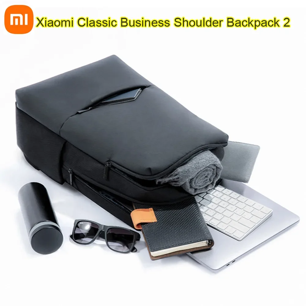 

Original Xiaomi Classic Business Shoulder Backpack 2 Waterproof Laptop Shoulder Bag Unisex Outdoor Travel 18L For Smart Life