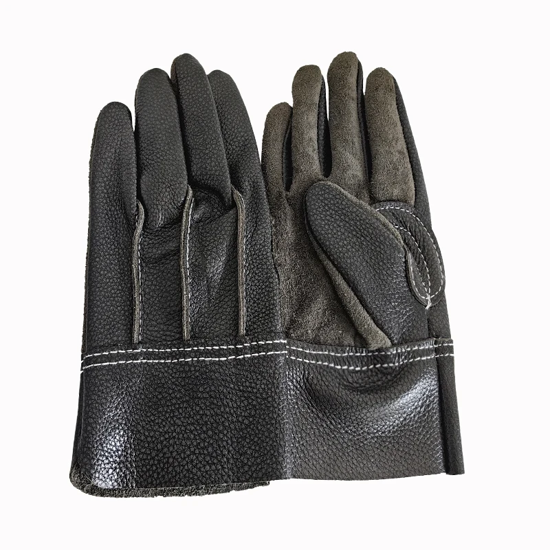 Leather Work Hand Protection Gloves Flexible Comfortable FlameRetardant Stab-proof Wear-resistant WeldingHandlingGardening Glove