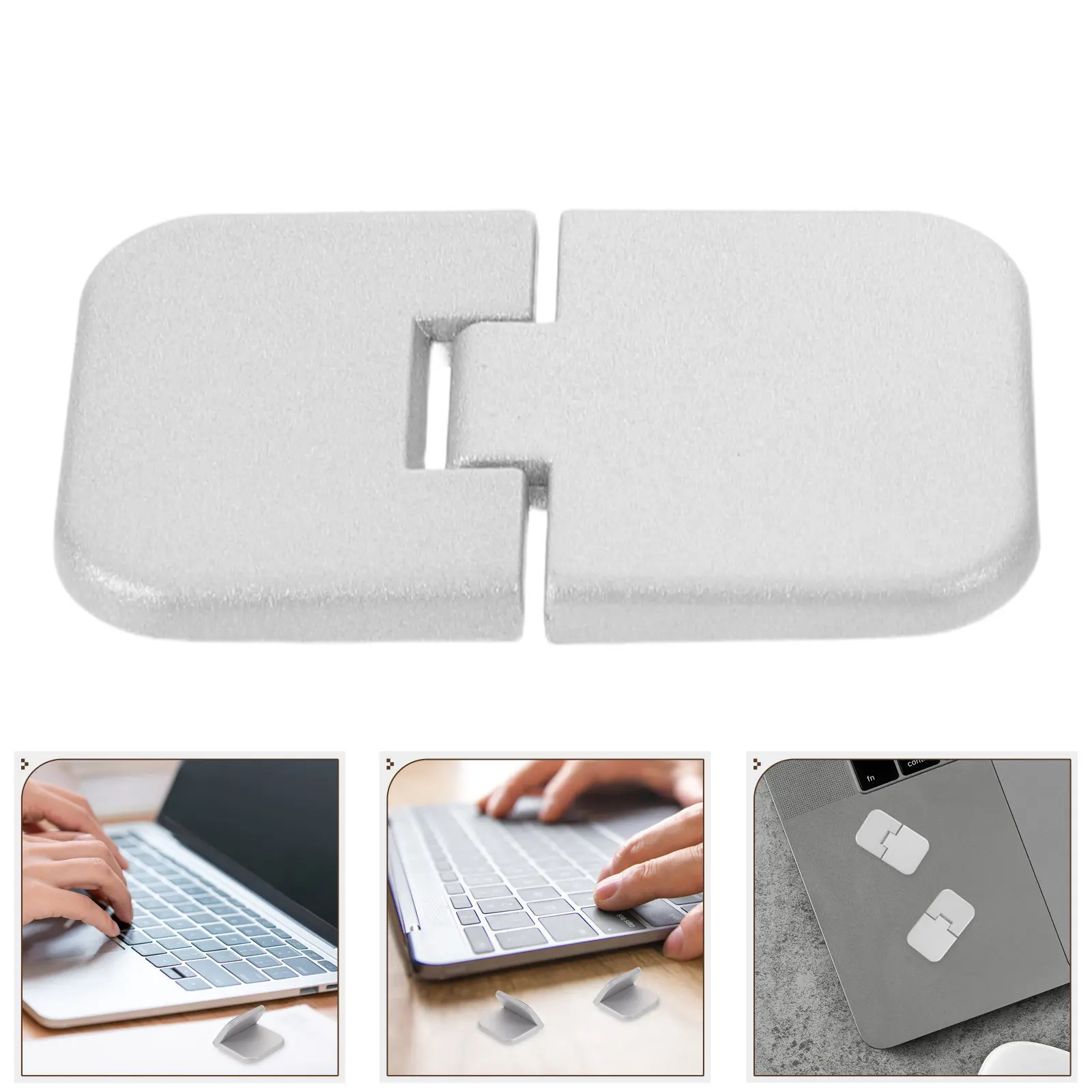 

Комплект из 2 шт. портативных подставок для охлаждения компьютера, мини-подставки для ноутбуков, самоклеящиеся металлические подставки для клавиатуры для офиса, путешествий, дома, эргономичные