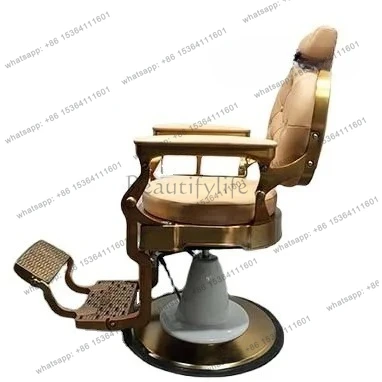 LXBarber shop hair chair Comfortable perm and dyeing chair Lifting rotating hair salon special hair cutting chairSSS