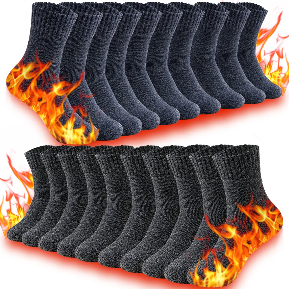 3/5 пар осенне-зимних мужских носков, толстые теплые мужские уличные супер толстые зимние ботинки, носки-полотенца, домашние напольные носки для мужчин, длинные носки