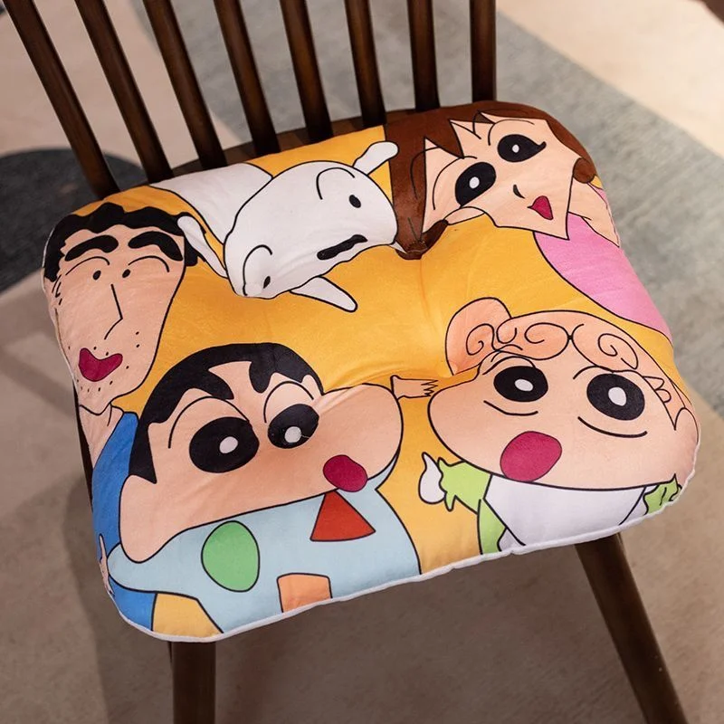 New Anime Cartoon Crayon Shin chan Seat Cushion Stool Cushion Butt Cushion Thickened Student Classroom Office Chair Thickened