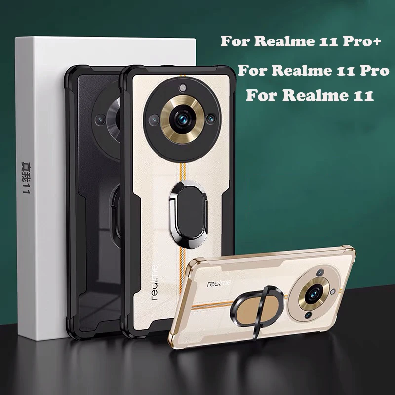 Stand For Realme 11 Pro Plus Case Shockproof Camera Full Portection Back Luxury PU Leather Cover For Realme 11 Pro Plus Holder
