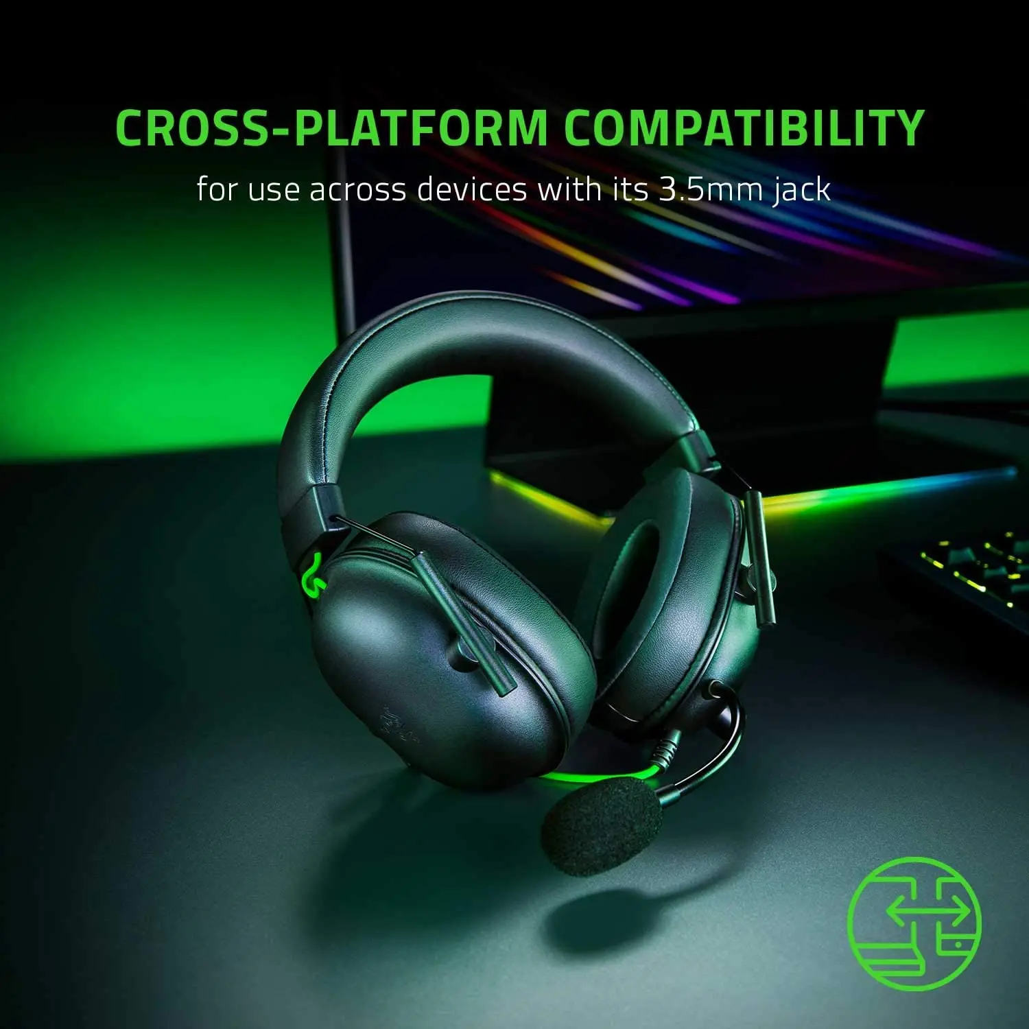 Imagem -03 - Razer-blackshark v2 x Wired Gaming Headphone Headconjunto 7.1 Surround Sound Jogo para Ps4ps5 Nintendo Switch Xbox