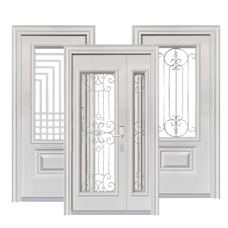 

Safety steel door front entrance metal door waterproof high quality Chinese glass door household