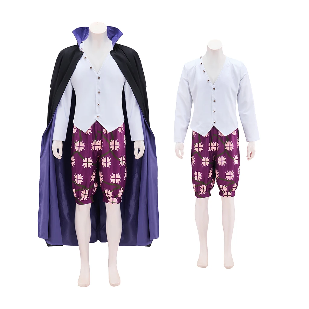 

Anime Red Hair Shanks Cosplay Costume Adult Men Top Pants With Sleeveless High-collared Cape Halloween Party Outfits