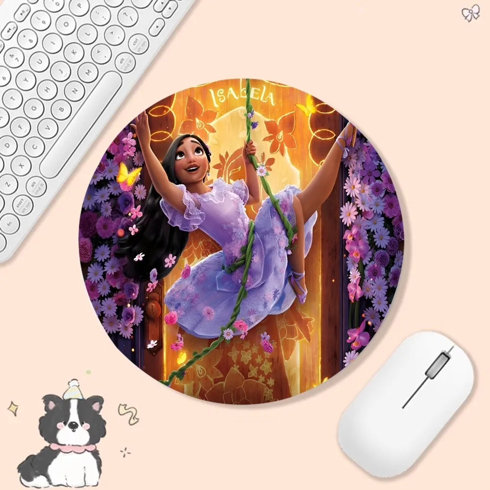 Disney Encanto  Mousepad Small Round Speed Version Game Computer Keyboard Office Table Mat PC Laptop Mouse mat Desktop Mat