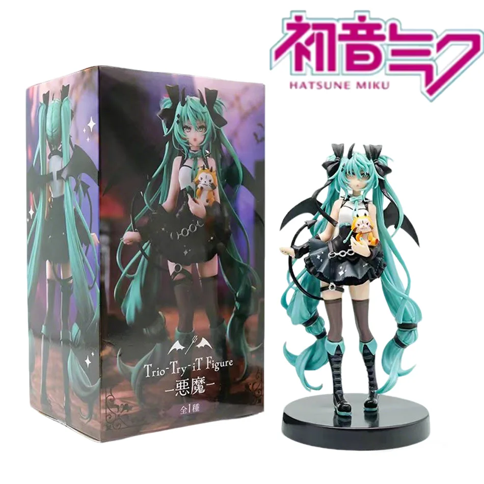 

New Anime 19CM Hatsune Miku Little devil raccoon Kawaii Action Figure PVC Doll Model Figure Toys Desktop Decoration Holiday Gift