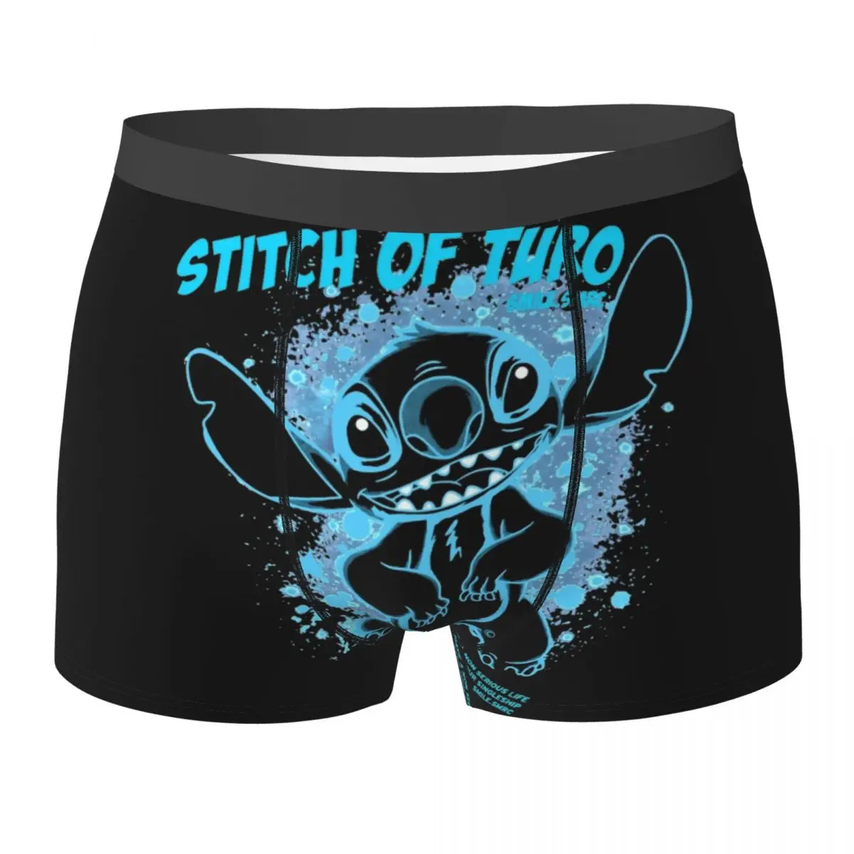 Stitch Of Turo Keep Your Singleship And Smile Boxershorts Pouch Underwear High Quality Shorts Briefs Man Underpants Large Size