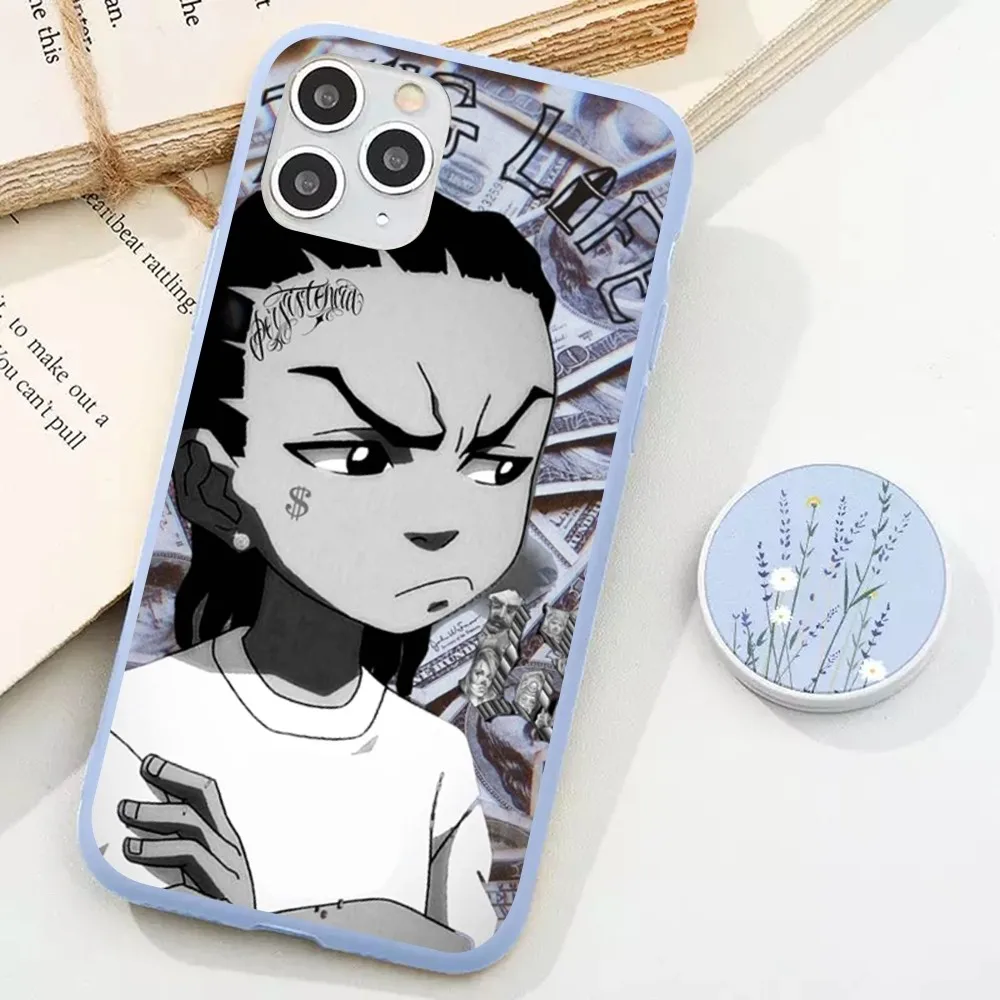 

Huey Freeman The Boondocks Phone Case For IPhone 14 11 12 13 Mini Pro Xs Max 8 7 6 6S Plus X XR Solid Candy Color Case