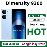 Original Vivo Iqoo Neo 9 Pro Mobile Phone Dimensity 9300 Android 14.0 Face ID 120W Charge 50.0MP Camera 6.78\