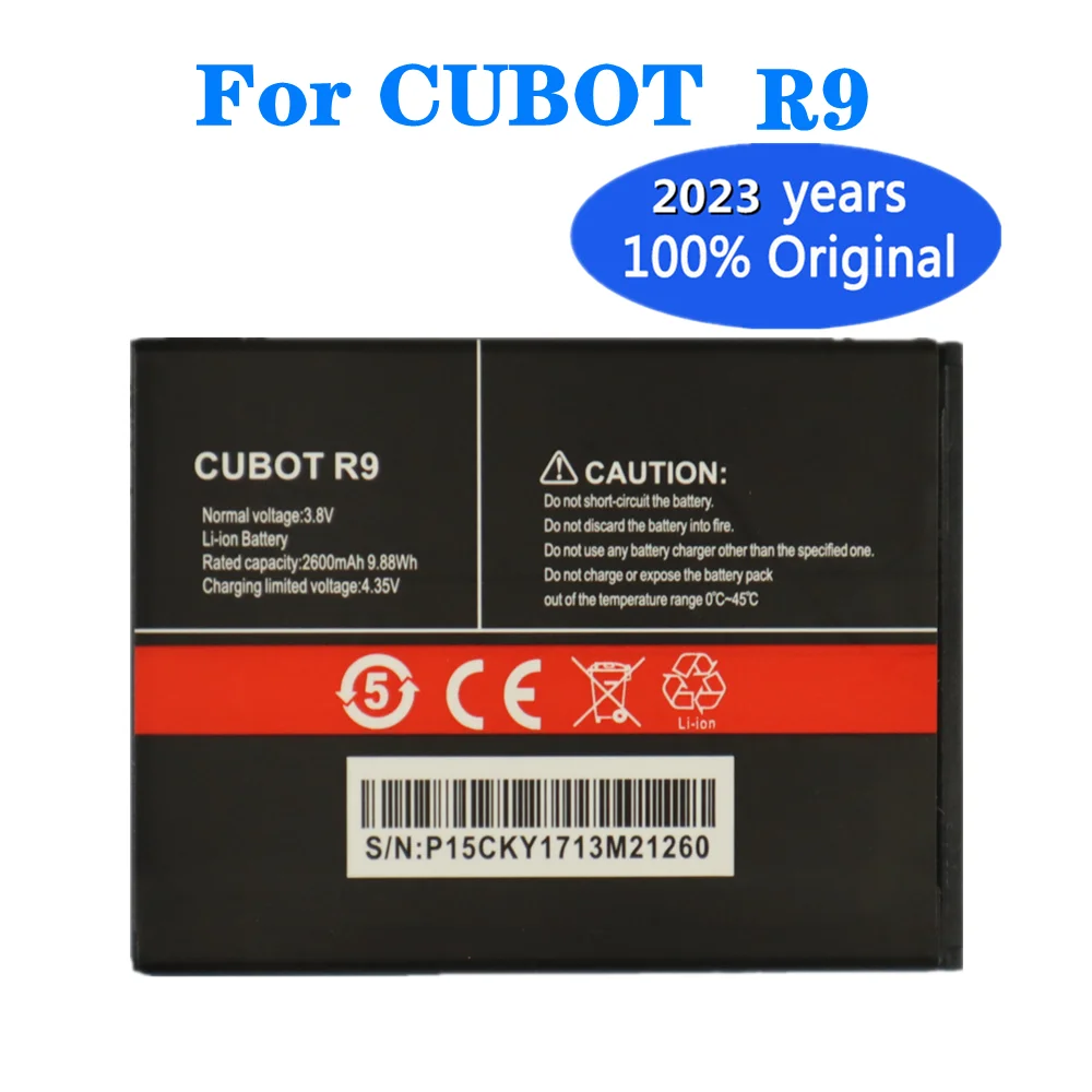 

2023 New 2600mAh Original Replacement Battery For Cubot R9 Mobile Phone Battery High Quality Rechargeable Li-ion Battery Bateria