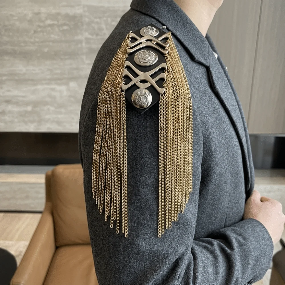 Classic Tassel Epaulettes Fancy Looks Dynamic Visual Effects Shoulder Board Group Uniform Collocations Formal Event Dress