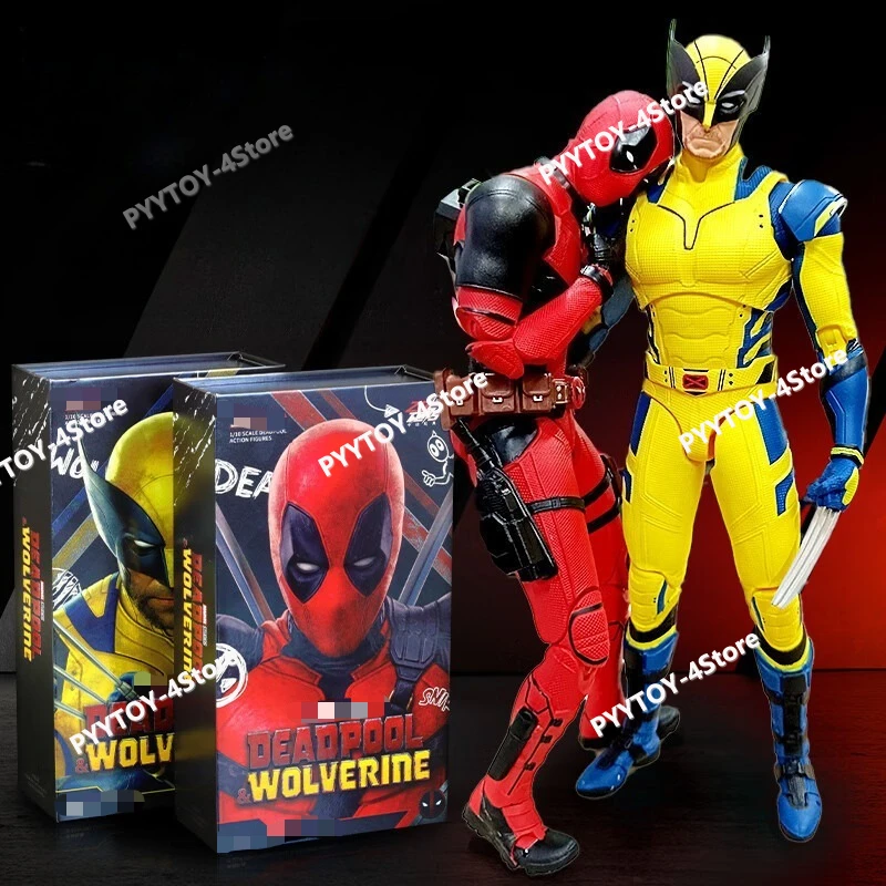 

Bandai Action Handmade Deadpool and Wolverine Doll Anime Peripheral Desktop Decoration Room Decor Surprise Holiday Gift for Boys