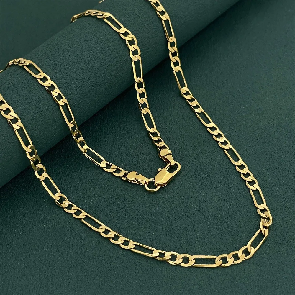 

925 Sterling Silver Necklace 4MM Three-to-one Necklace Ladies Fashion Simple Birthday Party Wedding Anniversary Jewelry Gift