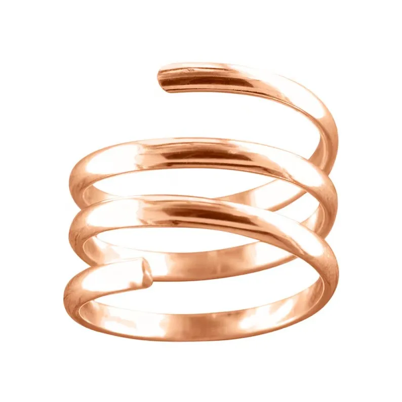 Anillos de dedo del pie multicolor de cobre Simple de línea espiral de moda para mujer, aberturas de fiesta diarias, 1Pc