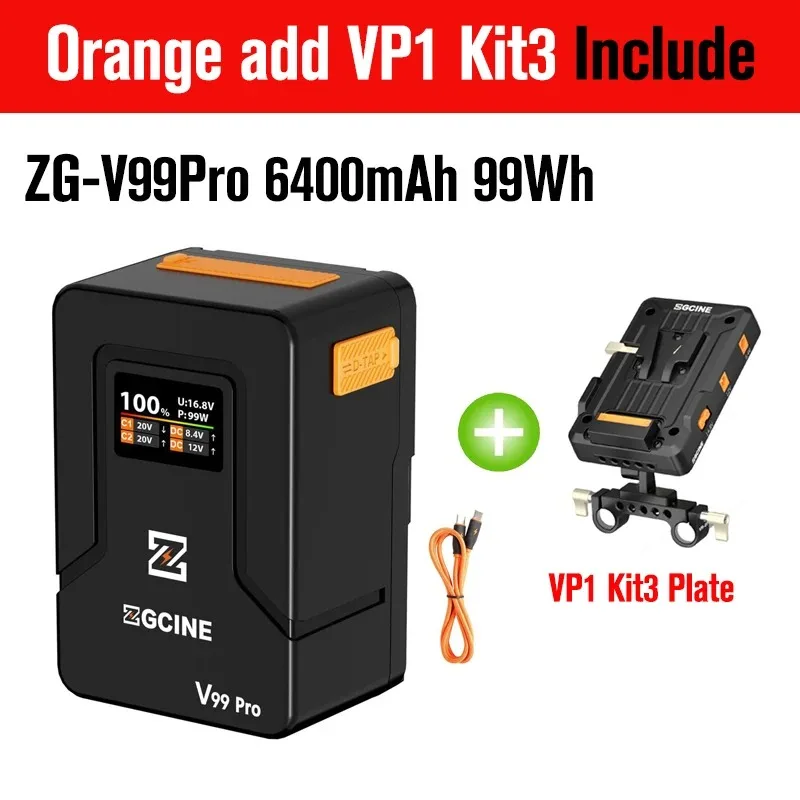 ZGCINE ZG-V99 Pro ZG-V99Pro V マウントバッテリー PD100W 高速充電