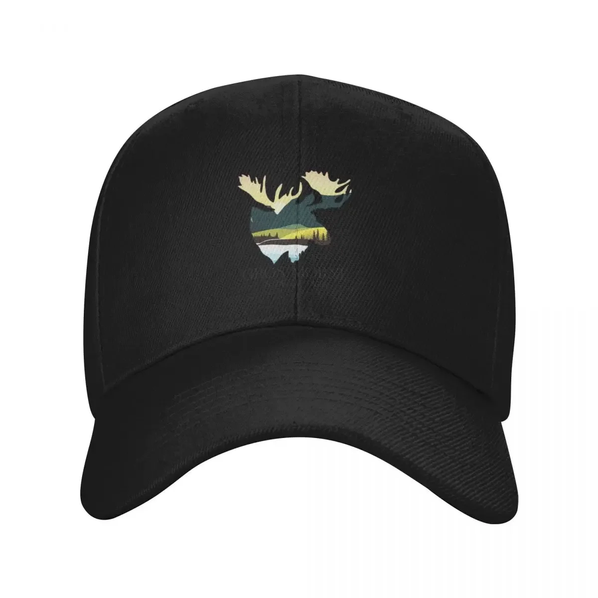 

Majestic Moose and Serene Sunsets: Gros Morne National Park Silhouette Design Baseball Cap New In Hat Men's Women's