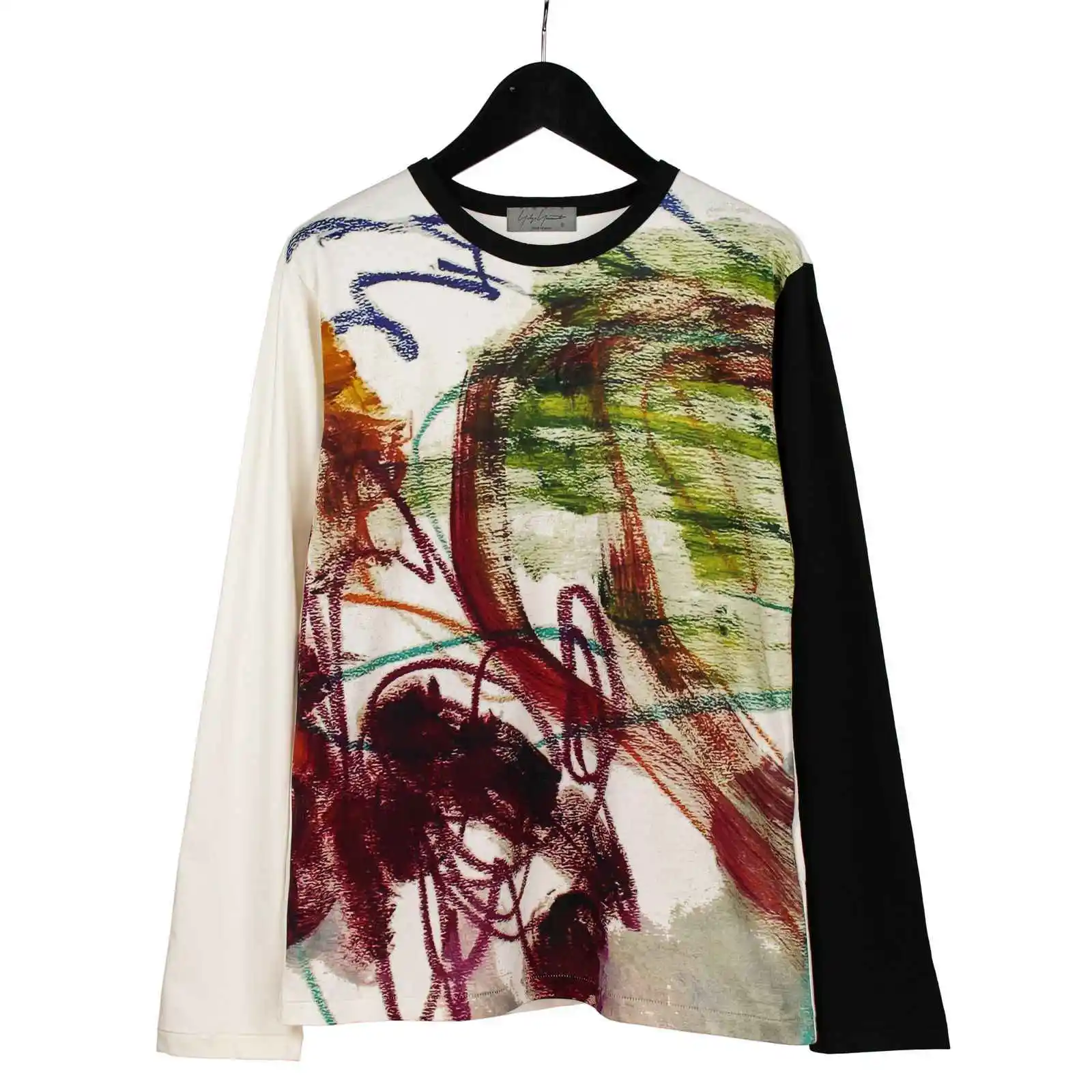 

TOP-YAMAMOTO оригинальный дизайн темная маленькая ниша ретро маленькая ниша дизайнерская белая хлопковая футболка с принтом