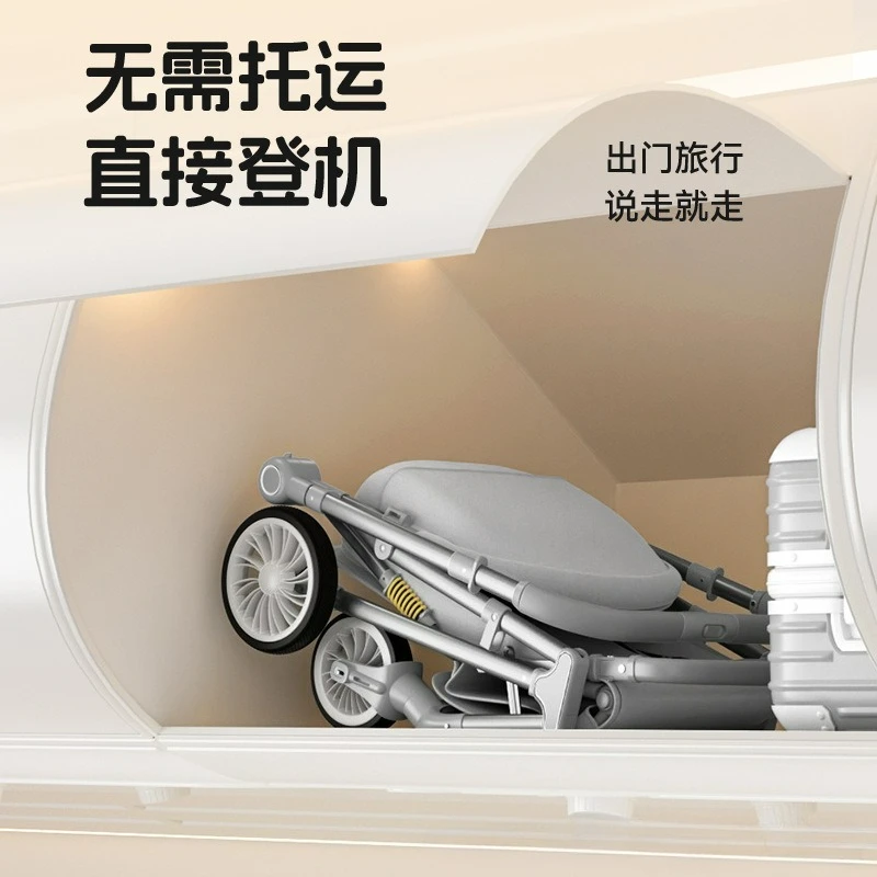 عربة أطفال يمكن الجلوس والاستلقاء أضعاف كلا الاتجاهين خفيفة الوزن قابلة للطي عربة أطفال ذات مناظر طبيعية عالية أداة المشي YD301